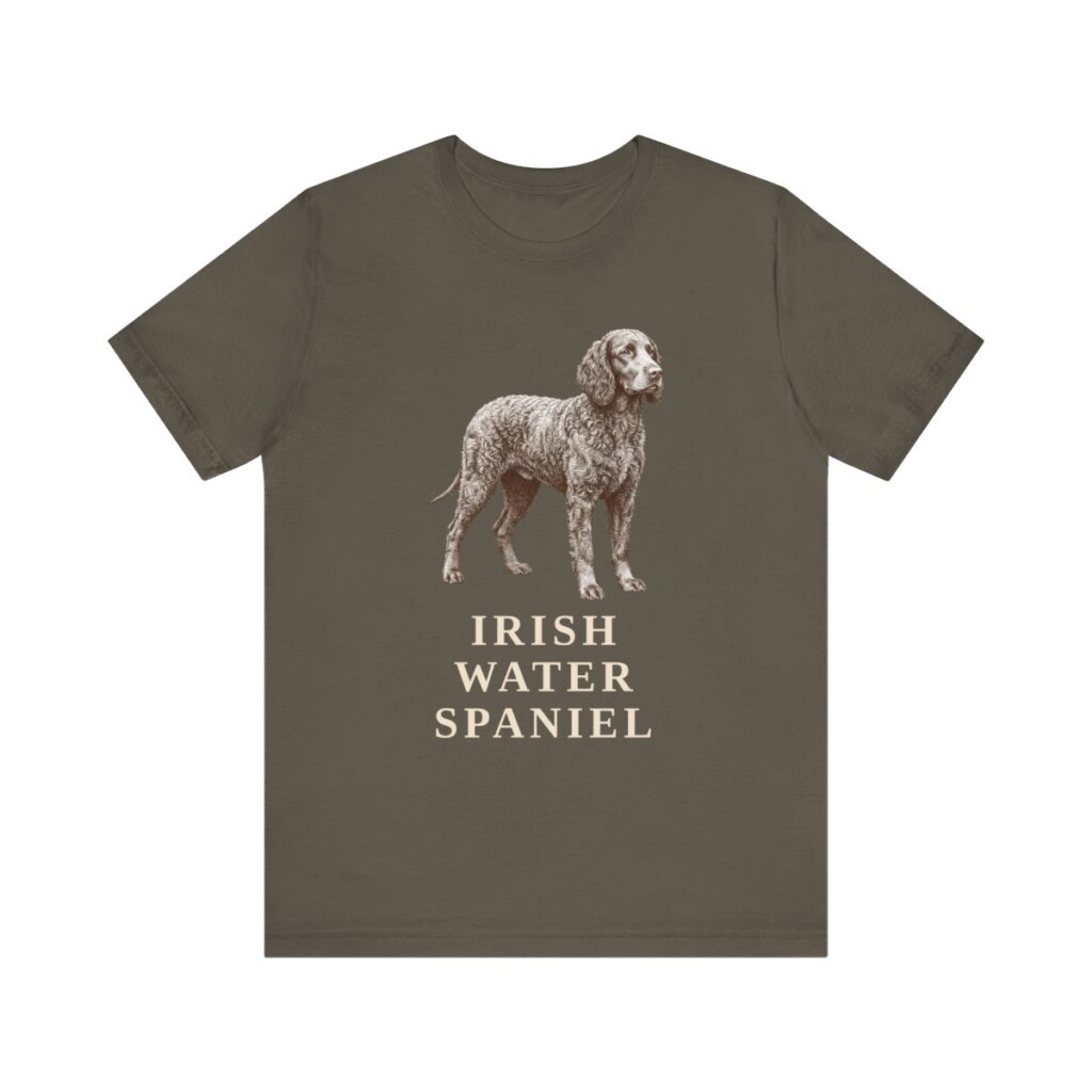 Irish Water Spaniel Lover Shirt, Vintage Dog Sketch Tee, Dog Lover Gift