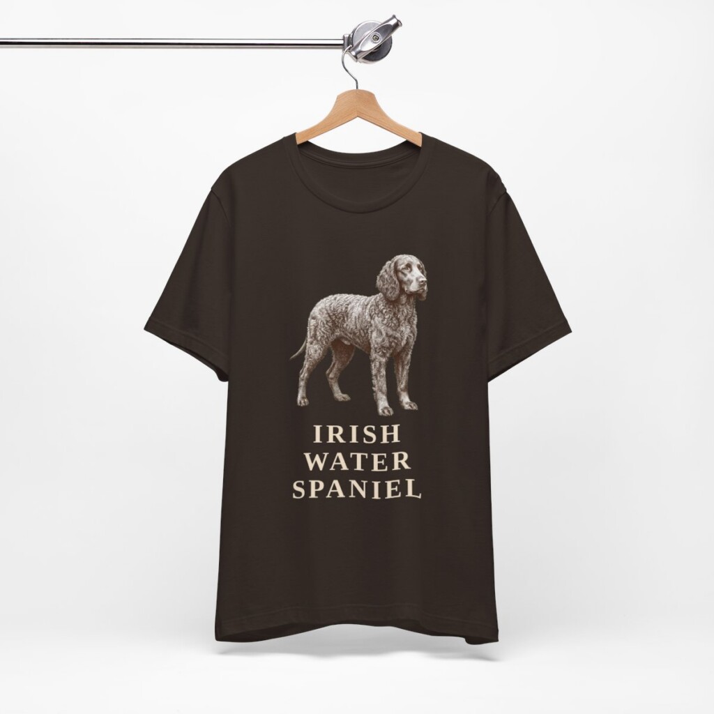 Irish Water Spaniel Lover Shirt, Vintage Dog Sketch Tee, Dog Lover Gift