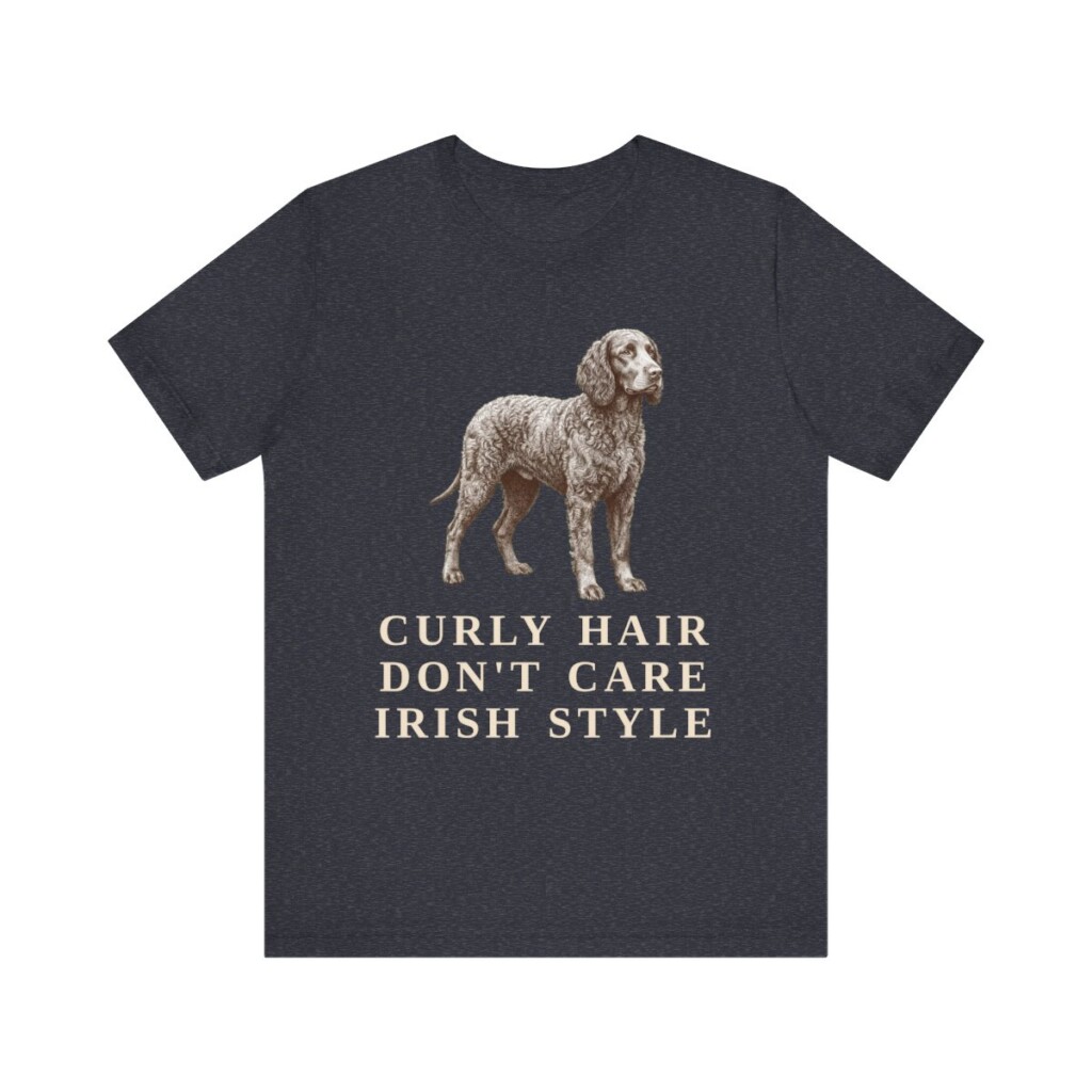 Irish Water Spaniel Humor Shirt, Vintage Dog Sketch Tee, Dog Humor Gift