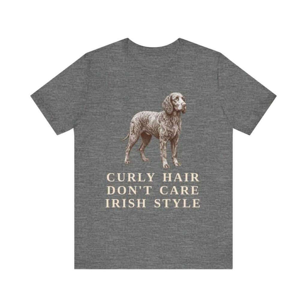 Irish Water Spaniel Humor Shirt, Vintage Dog Sketch Tee, Dog Humor Gift