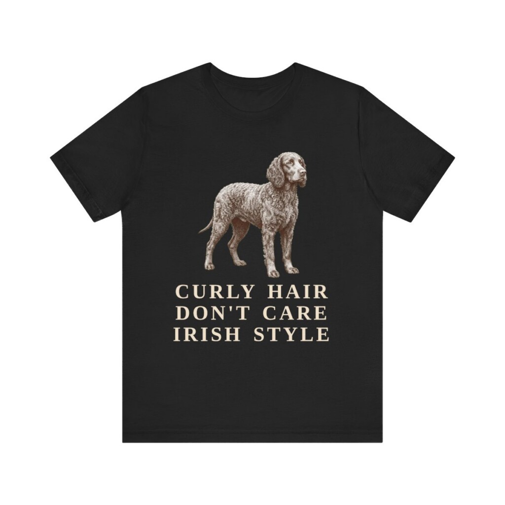 Irish Water Spaniel Humor Shirt, Vintage Dog Sketch Tee, Dog Humor Gift