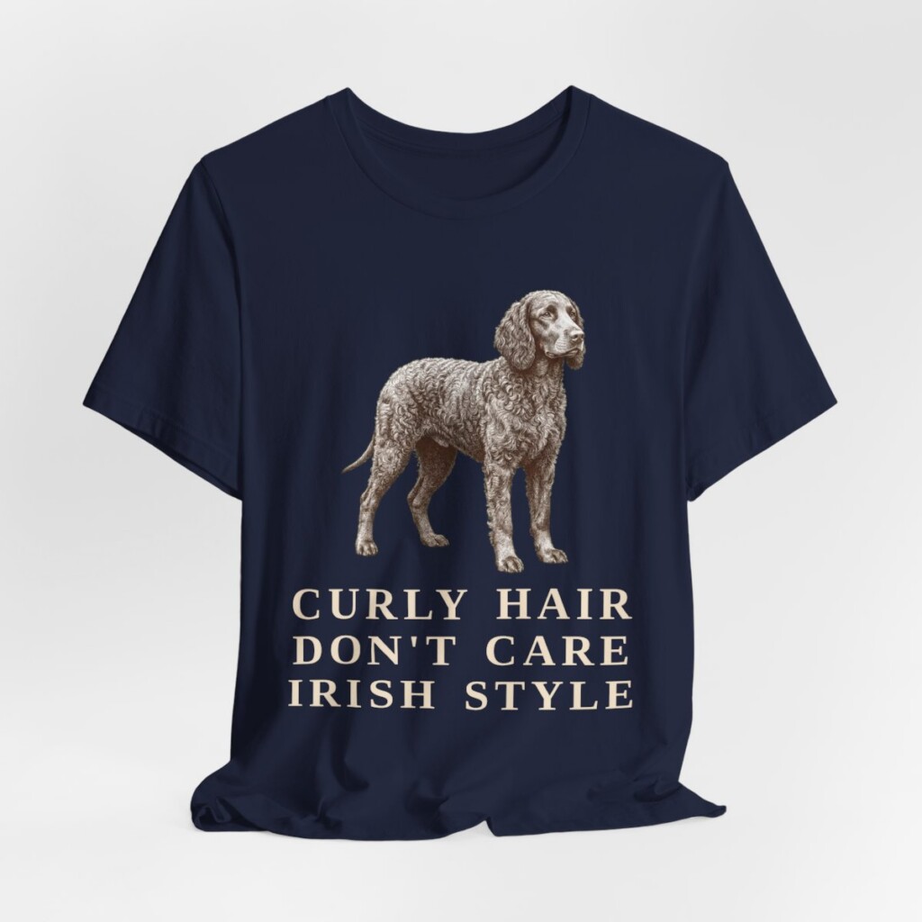Irish Water Spaniel Humor Shirt, Vintage Dog Sketch Tee, Dog Humor Gift