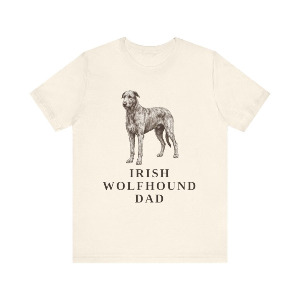 Irish Wolfhound Dad Shirt, Vintage Dog Sketch Tee, Dog Dad Gift Irish Wolfhound Dad Shirt, Vintage Dog Sketch Tee, Dog Dad Gift