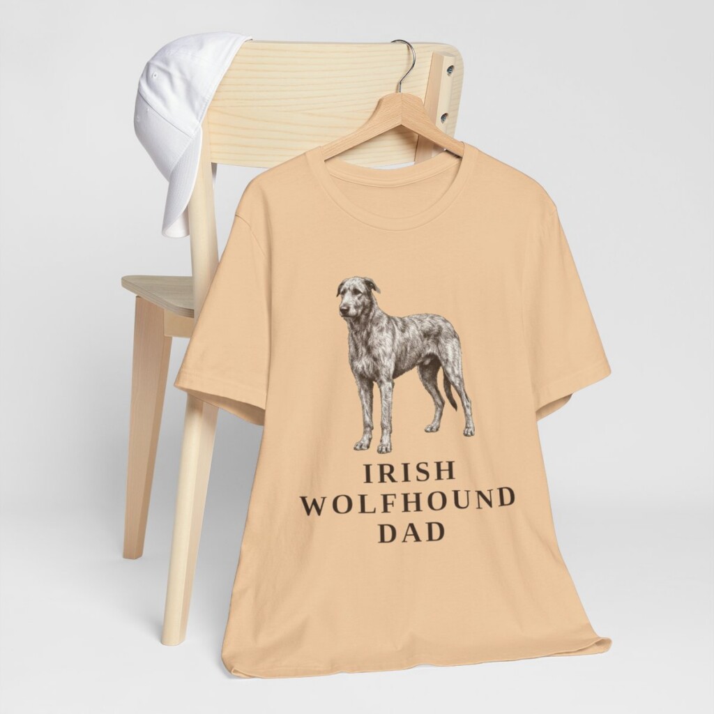 Irish Wolfhound Dad Shirt, Vintage Dog Sketch Tee, Dog Dad Gift Irish Wolfhound Dad Shirt, Vintage Dog Sketch Tee, Dog Dad Gift