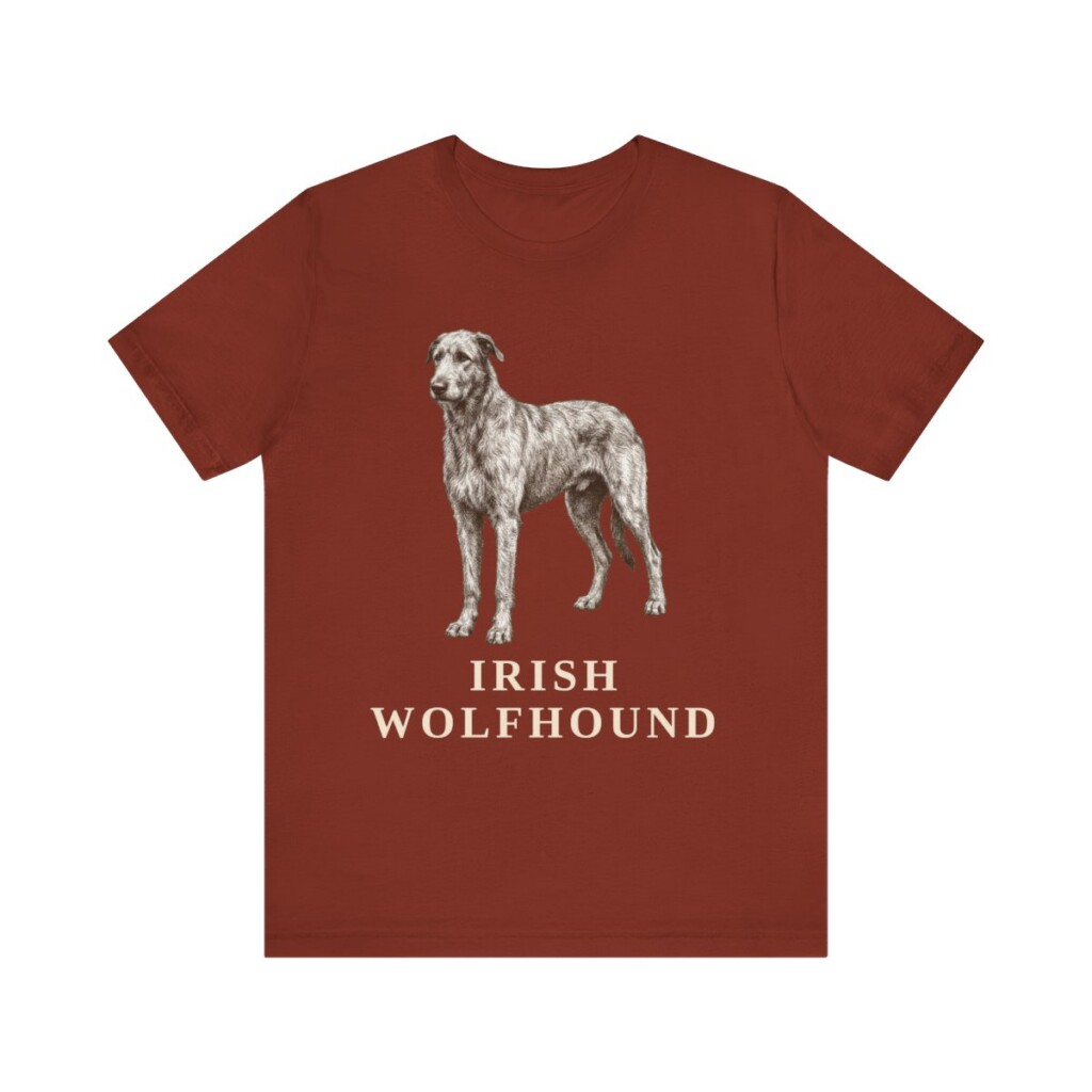Irish Wolfhound Lover Shirt, Vintage Dog Sketch Tee, Dog Lover Gift