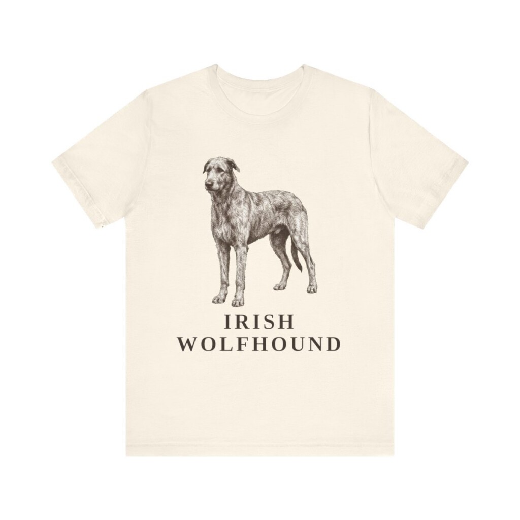 Irish Wolfhound Lover Shirt, Vintage Dog Sketch Tee, Dog Lover Gift