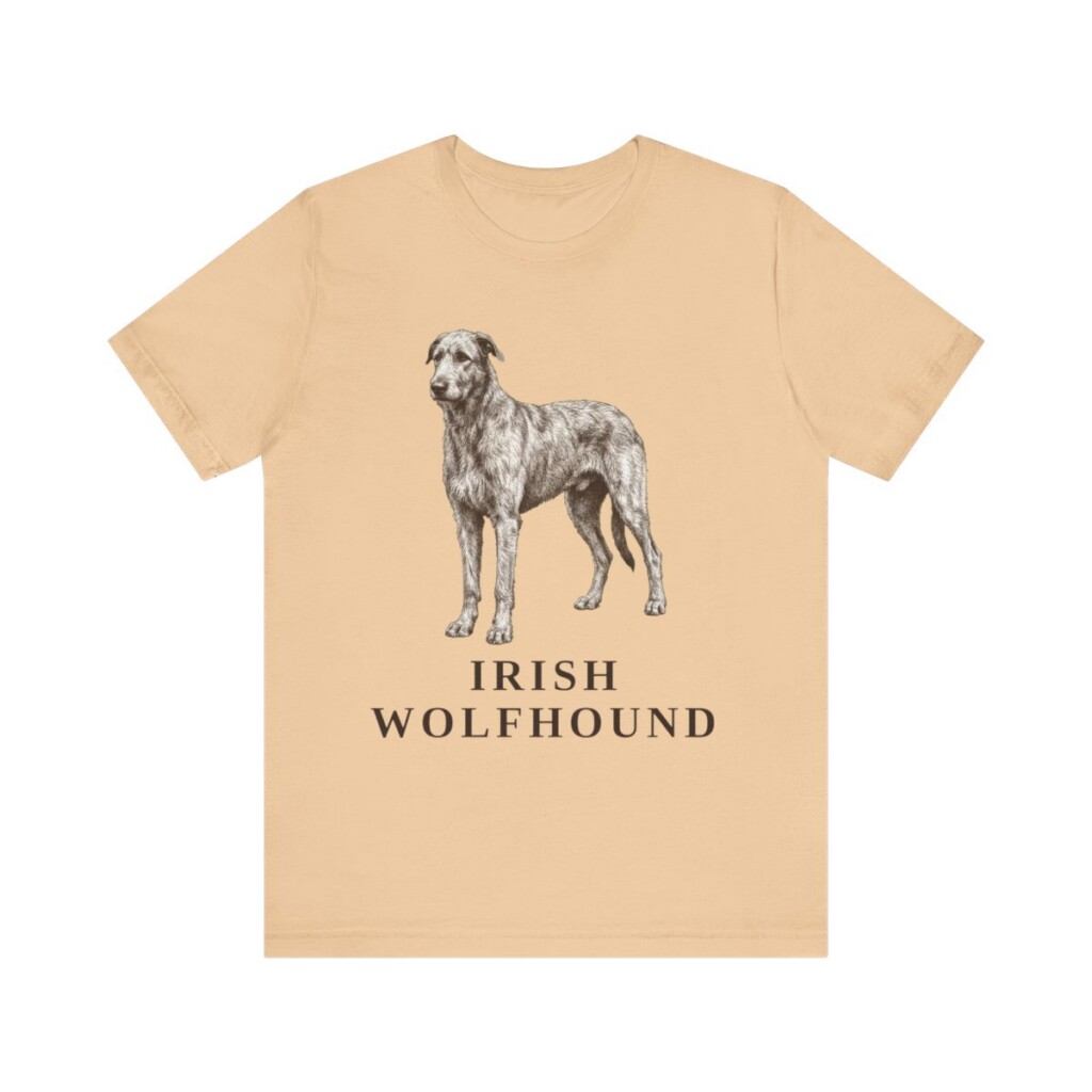 Irish Wolfhound Lover Shirt, Vintage Dog Sketch Tee, Dog Lover Gift