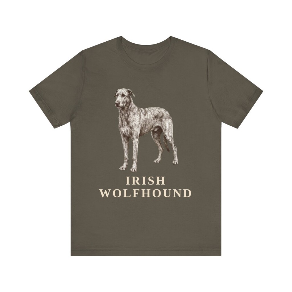 Irish Wolfhound Lover Shirt, Vintage Dog Sketch Tee, Dog Lover Gift