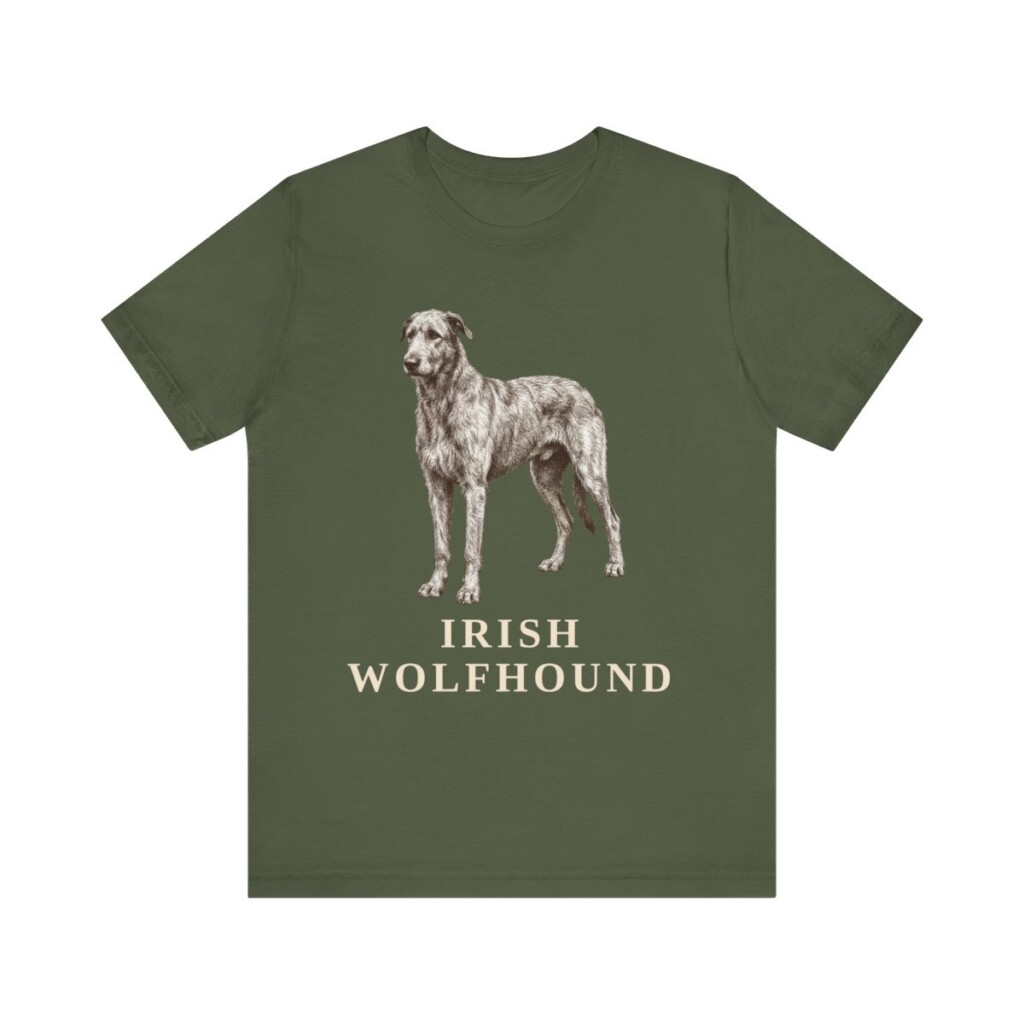 Irish Wolfhound Lover Shirt, Vintage Dog Sketch Tee, Dog Lover Gift