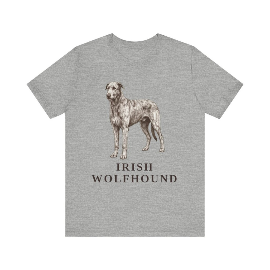 Irish Wolfhound Lover Shirt, Vintage Dog Sketch Tee, Dog Lover Gift
