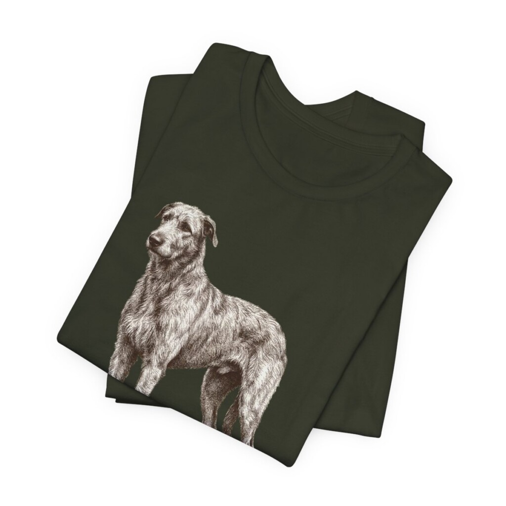 Irish Wolfhound Lover Shirt, Vintage Dog Sketch Tee, Dog Lover Gift