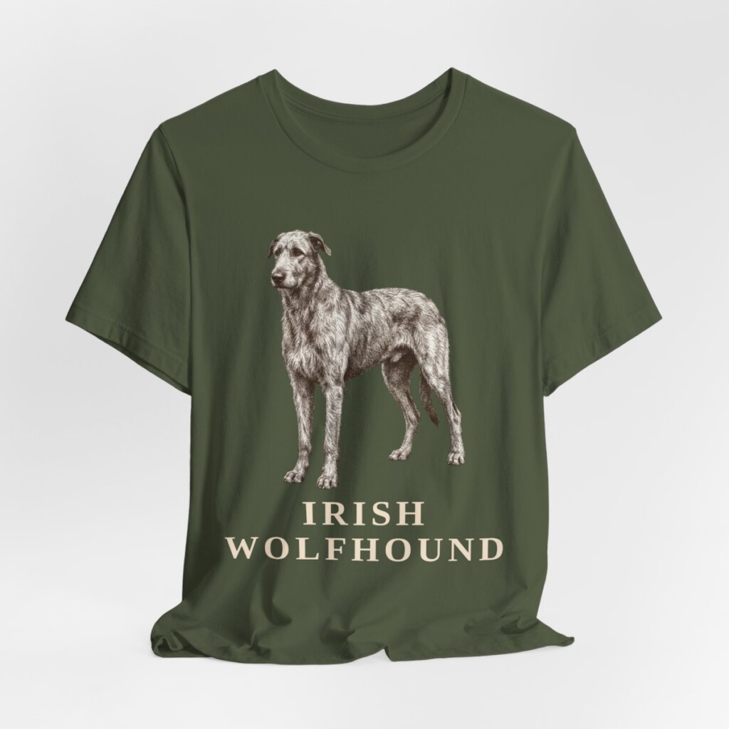 Irish Wolfhound Lover Shirt, Vintage Dog Sketch Tee, Dog Lover Gift