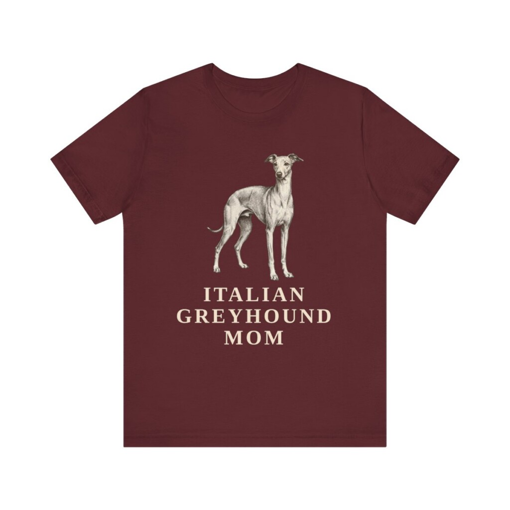 Italian Greyhound Mom Shirt, Vintage Dog Sketch Tee, Dog Mom Gift