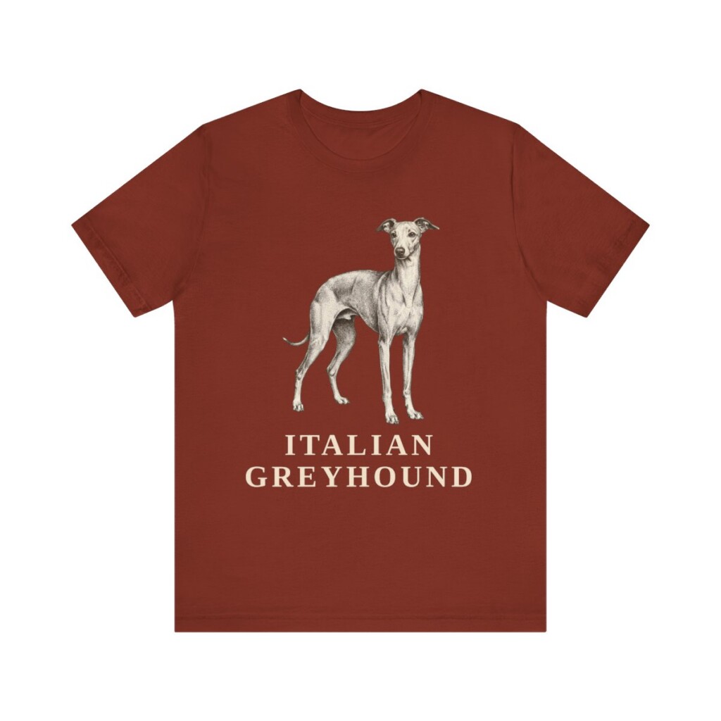 Italian Greyhound Lover Shirt, Vintage Dog Sketch Tee, Dog Lover Gift