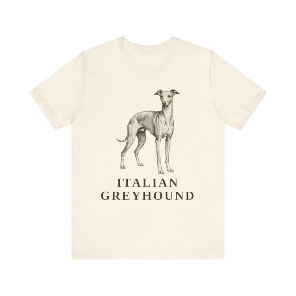 Italian Greyhound Lover Shirt, Vintage Dog Sketch Tee, Dog Lover Gift