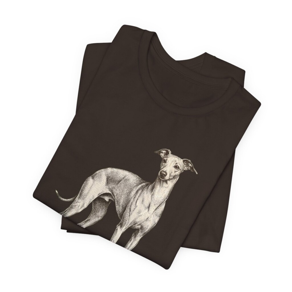 Italian Greyhound Lover Shirt, Vintage Dog Sketch Tee, Dog Lover Gift