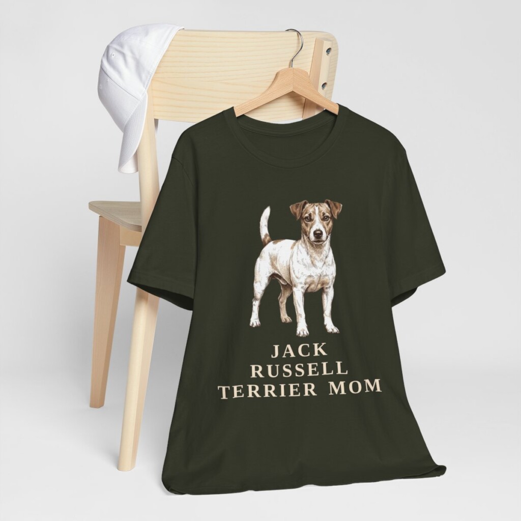 Jack Russell Terrier Mom Shirt, Vintage Dog Sketch Tee, Dog Mom Gift
