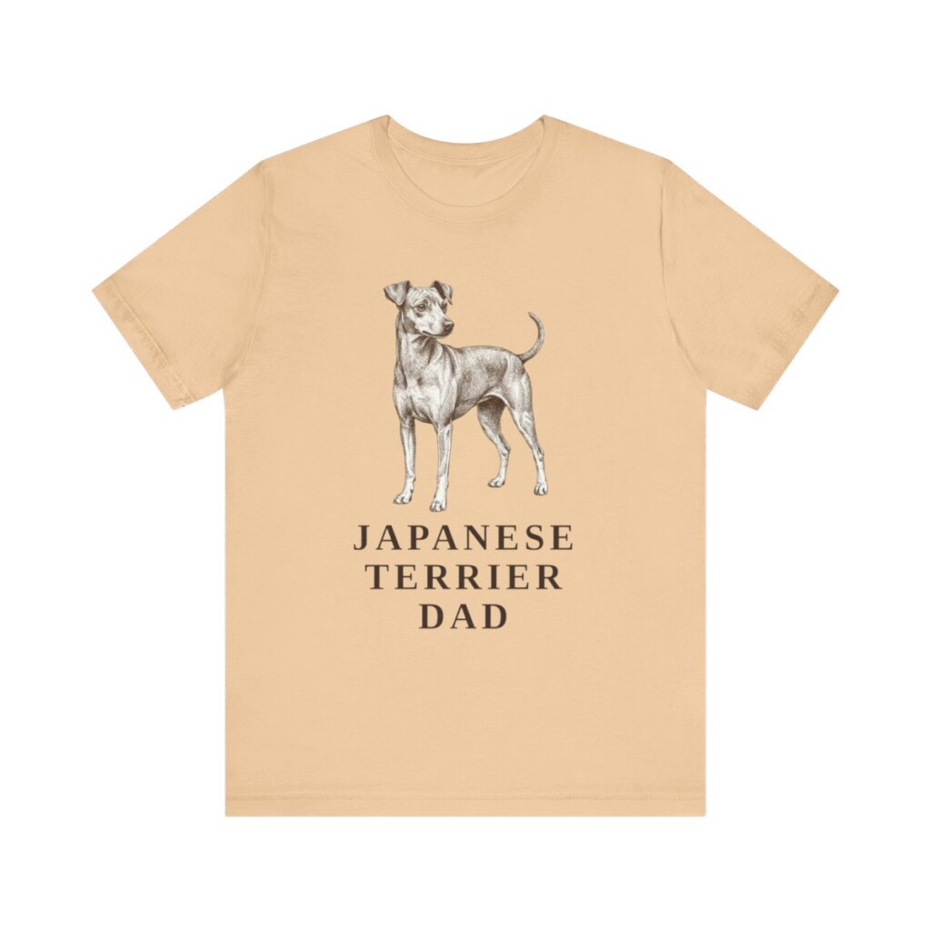 Japanese Terrier Dad Shirt, Vintage Dog Sketch Tee, Dog Dad Gift