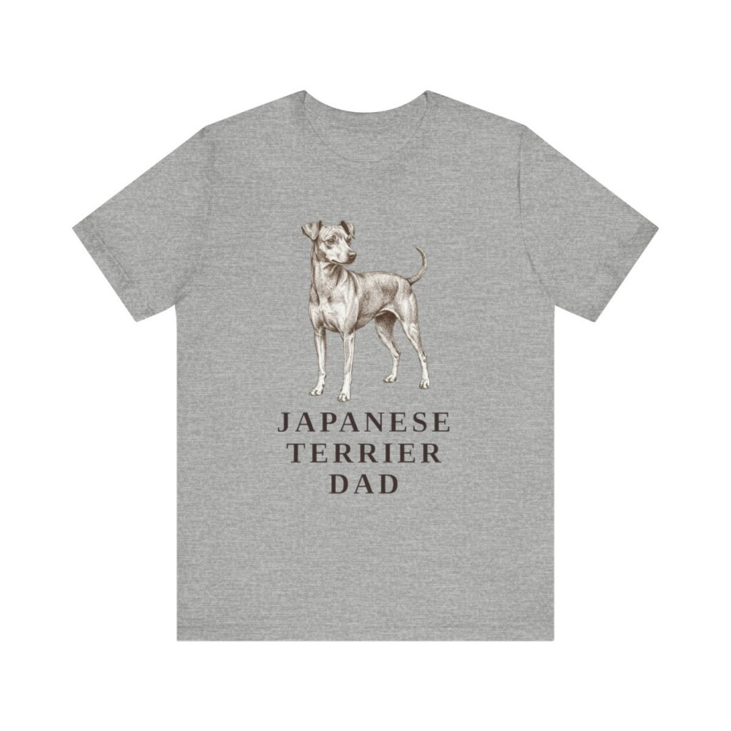Japanese Terrier Dad Shirt, Vintage Dog Sketch Tee, Dog Dad Gift