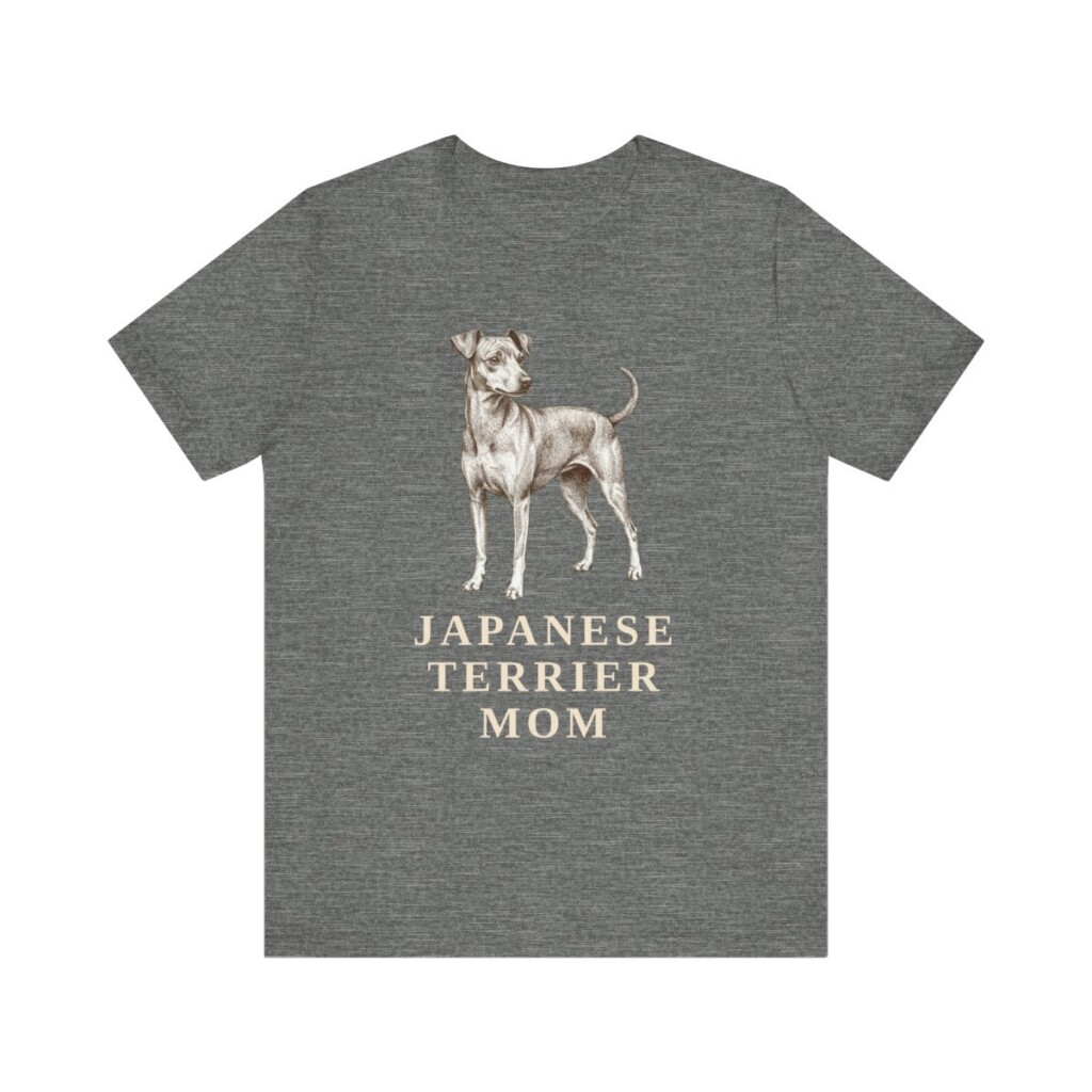 Japanese Terrier Mom Shirt, Vintage Dog Sketch Tee, Dog Mom Gift