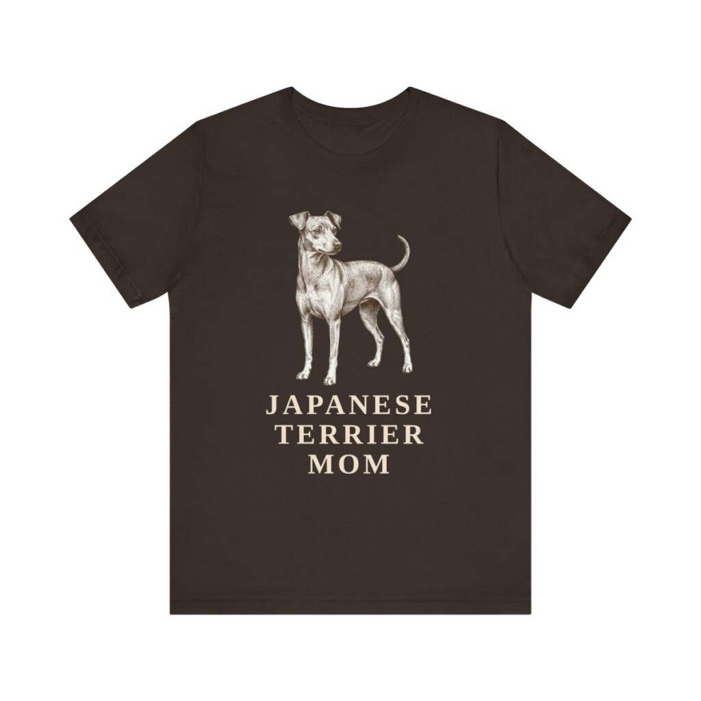 Japanese Terrier Mom Shirt, Vintage Dog Sketch Tee, Dog Mom Gift