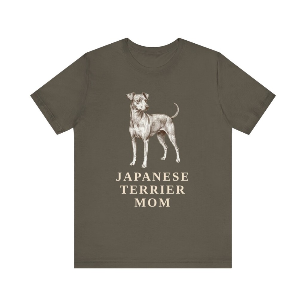 Japanese Terrier Mom Shirt, Vintage Dog Sketch Tee, Dog Mom Gift