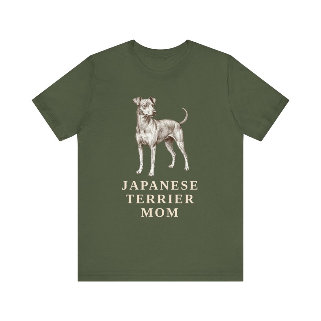 Japanese Terrier Mom Shirt, Vintage Dog Sketch Tee, Dog Mom Gift