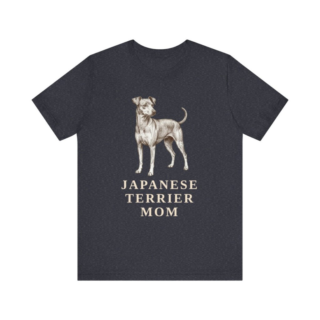 Japanese Terrier Mom Shirt, Vintage Dog Sketch Tee, Dog Mom Gift