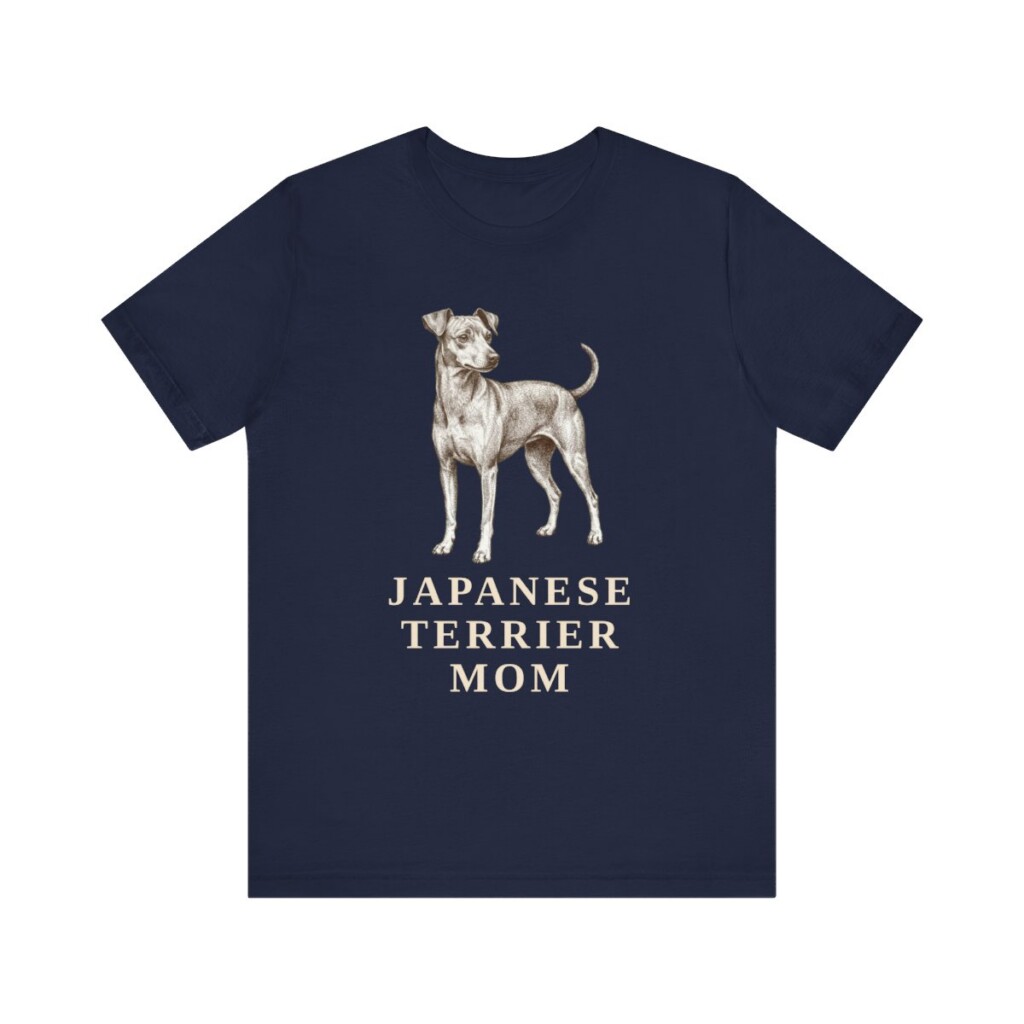 Japanese Terrier Mom Shirt, Vintage Dog Sketch Tee, Dog Mom Gift