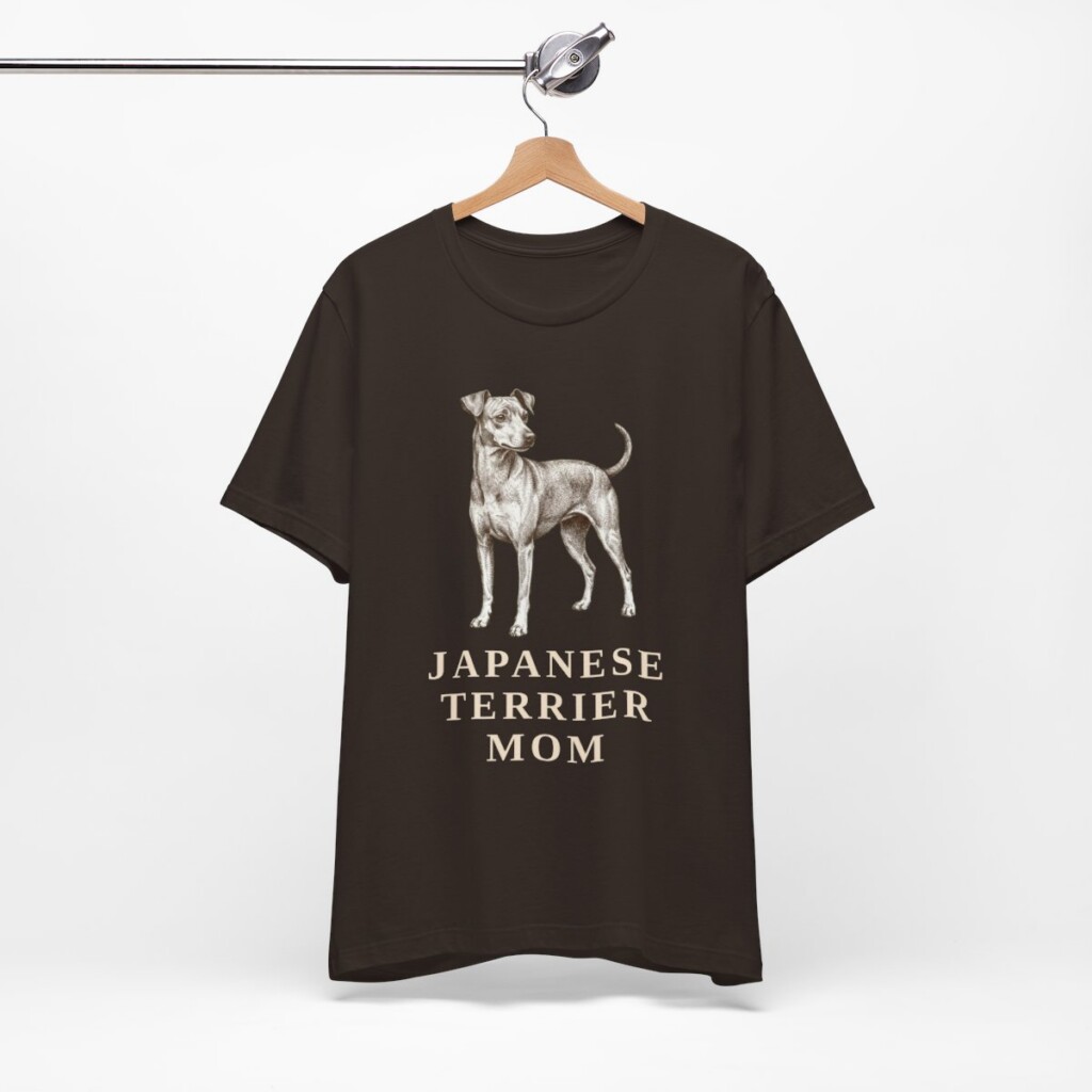Japanese Terrier Mom Shirt, Vintage Dog Sketch Tee, Dog Mom Gift
