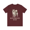 Keeshond Dad Shirt, Vintage Dog Sketch Tee, Dog Dad Gift
