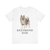 Keeshond Dad Shirt, Vintage Dog Sketch Tee, Dog Dad Gift