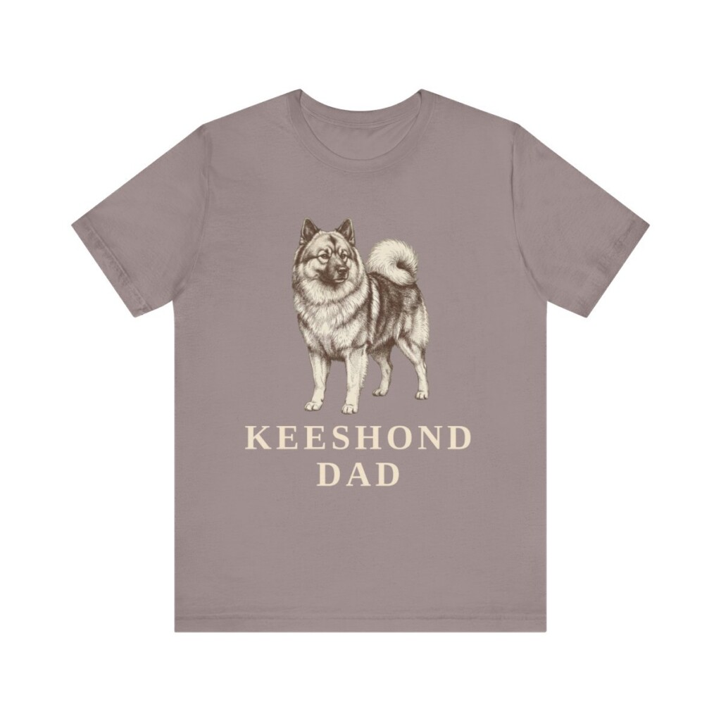 Keeshond Dad Shirt, Vintage Dog Sketch Tee, Dog Dad Gift