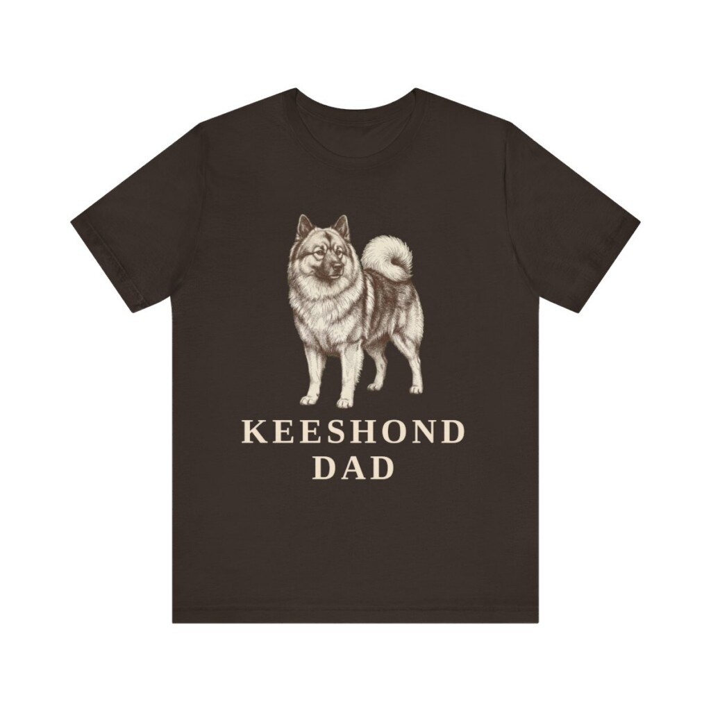 Keeshond Dad Shirt, Vintage Dog Sketch Tee, Dog Dad Gift