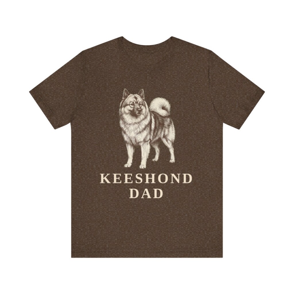 Keeshond Dad Shirt, Vintage Dog Sketch Tee, Dog Dad Gift