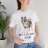Keeshond Dad Shirt, Vintage Dog Sketch Tee, Dog Dad Gift