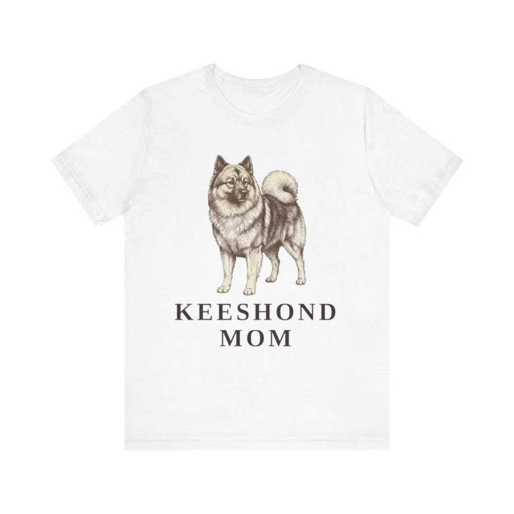 Keeshond Mom Shirt, Vintage Dog Sketch Tee, Dog Mom Gift