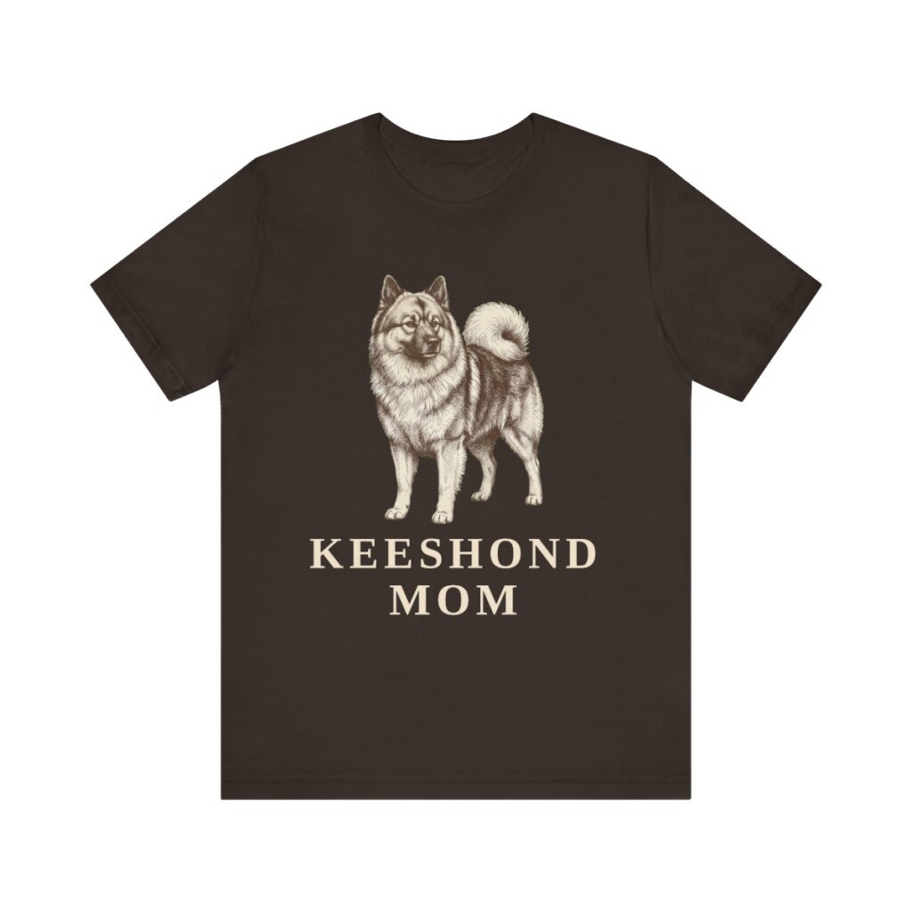 Keeshond Mom Shirt, Vintage Dog Sketch Tee, Dog Mom Gift