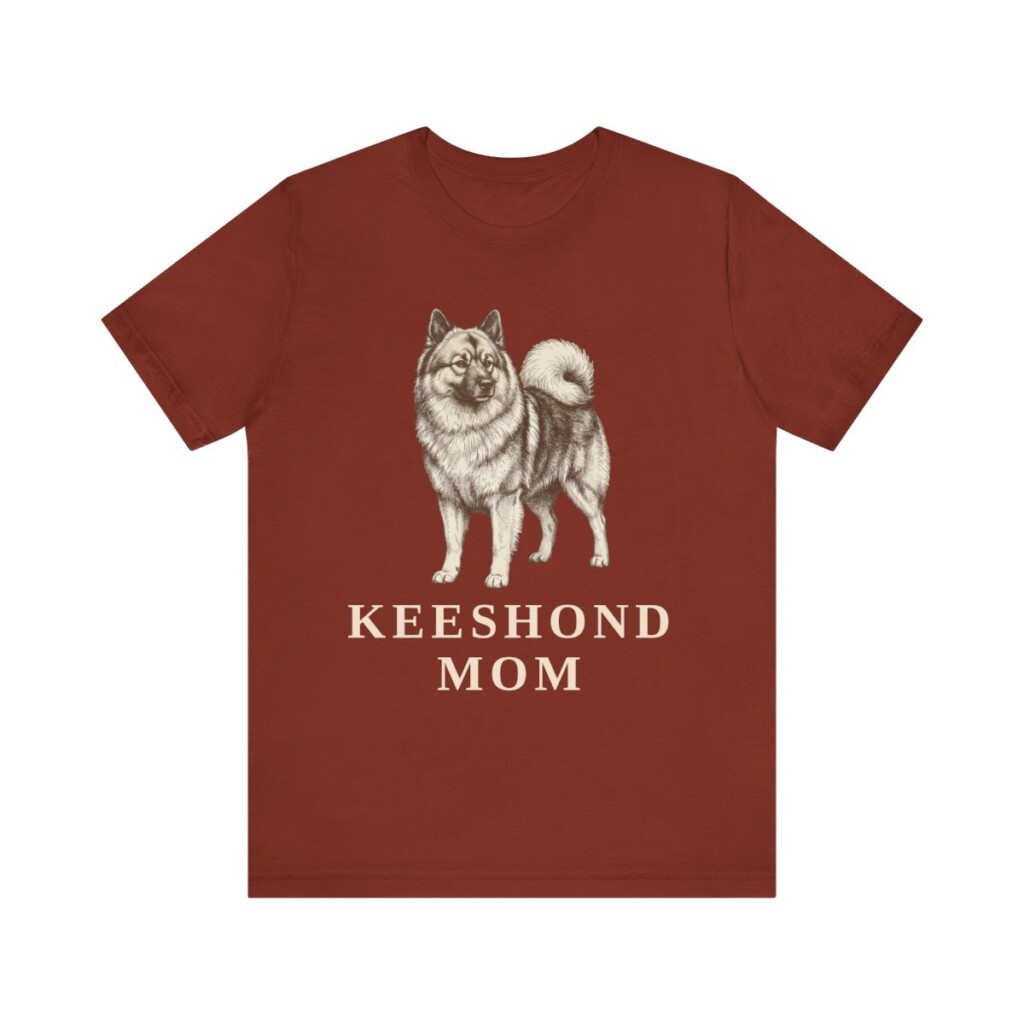 Keeshond Mom Shirt, Vintage Dog Sketch Tee, Dog Mom Gift