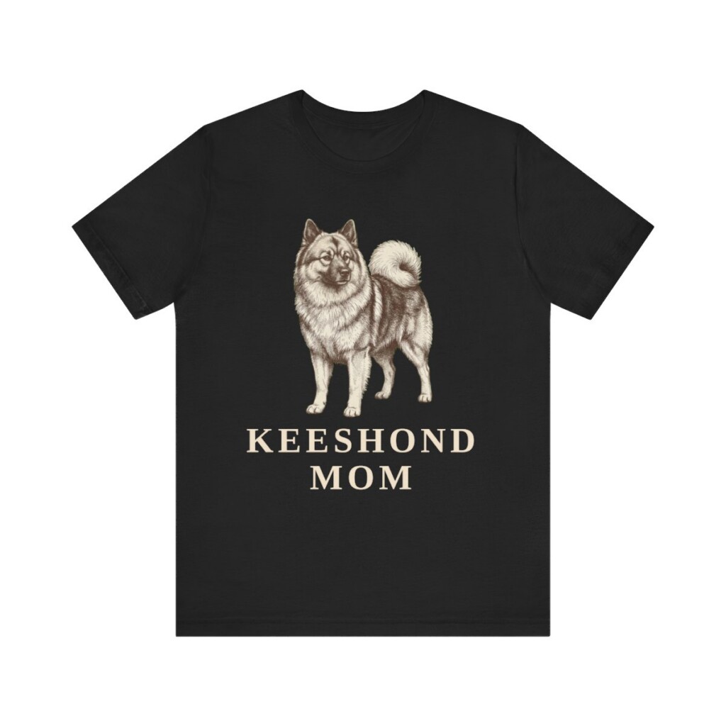 Keeshond Mom Shirt, Vintage Dog Sketch Tee, Dog Mom Gift