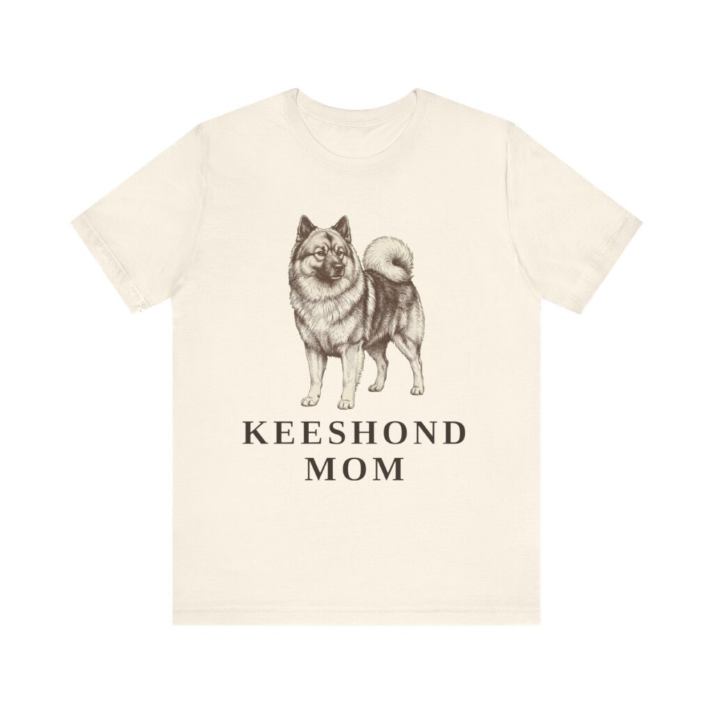Keeshond Mom Shirt, Vintage Dog Sketch Tee, Dog Mom Gift