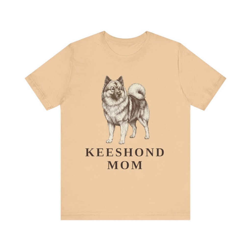 Keeshond Mom Shirt, Vintage Dog Sketch Tee, Dog Mom Gift