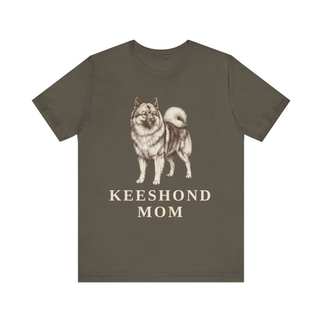 Keeshond Mom Shirt, Vintage Dog Sketch Tee, Dog Mom Gift