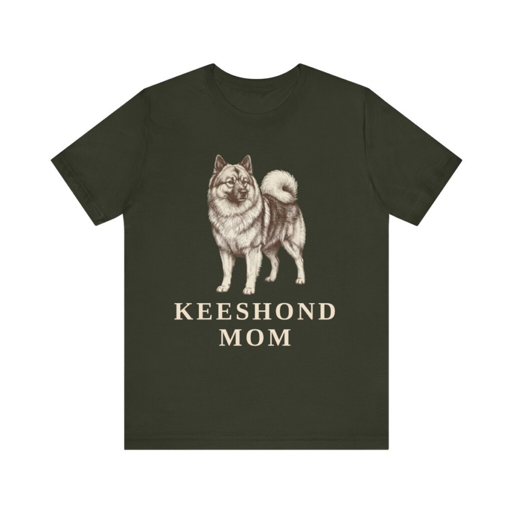 Keeshond Mom Shirt, Vintage Dog Sketch Tee, Dog Mom Gift