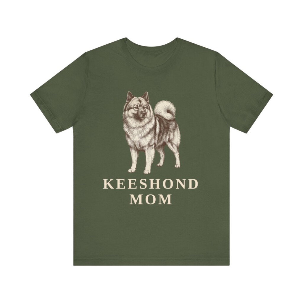 Keeshond Mom Shirt, Vintage Dog Sketch Tee, Dog Mom Gift