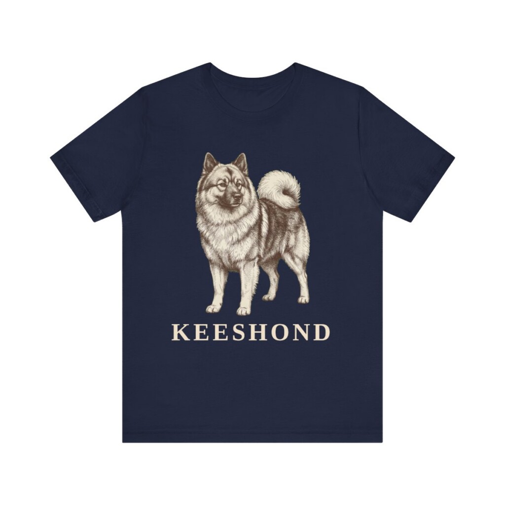 Keeshond Lover Shirt, Vintage Dog Sketch Tee, Dog Lover Gift