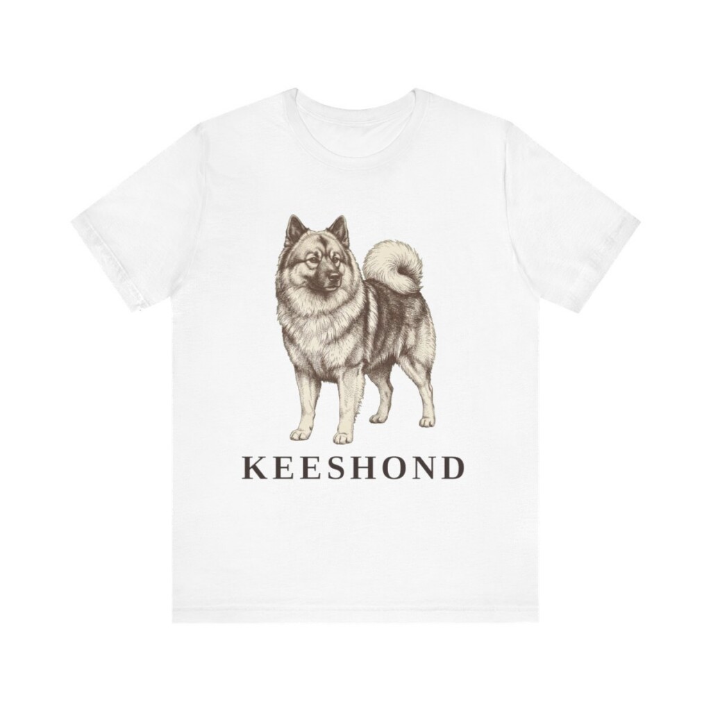 Keeshond Lover Shirt, Vintage Dog Sketch Tee, Dog Lover Gift