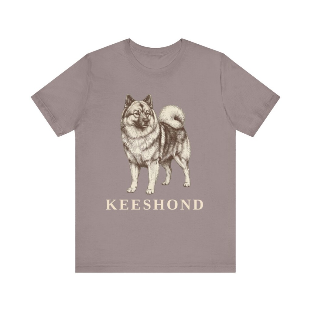 Keeshond Lover Shirt, Vintage Dog Sketch Tee, Dog Lover Gift
