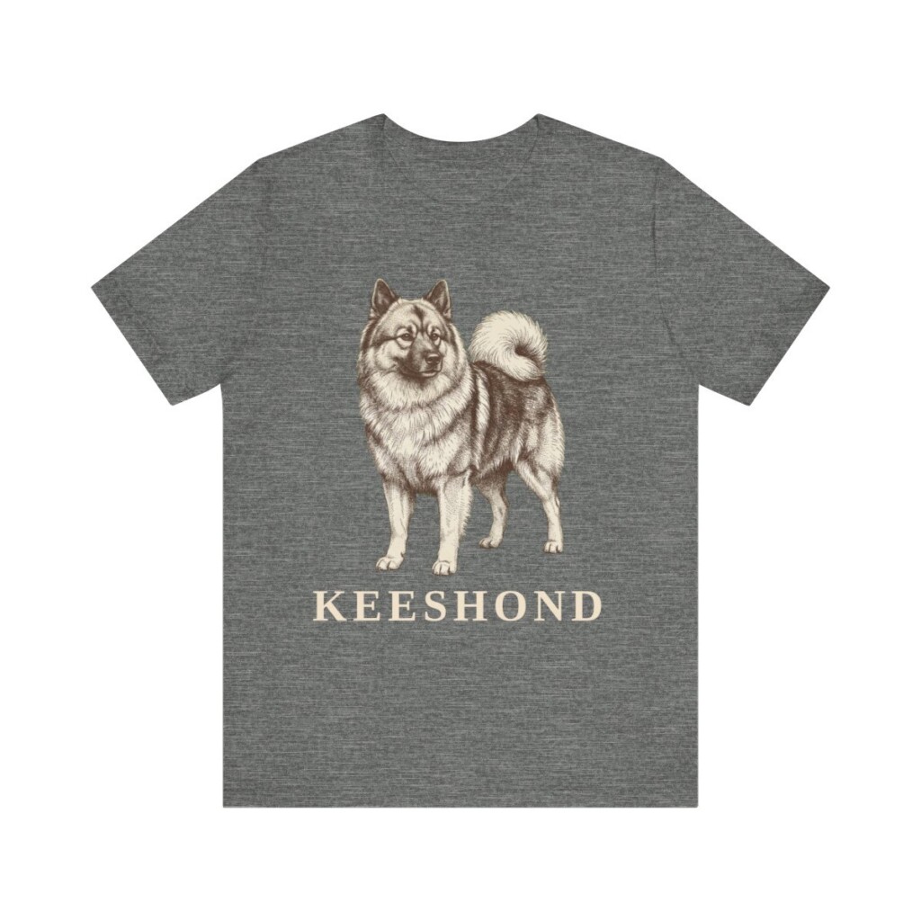 Keeshond Lover Shirt, Vintage Dog Sketch Tee, Dog Lover Gift