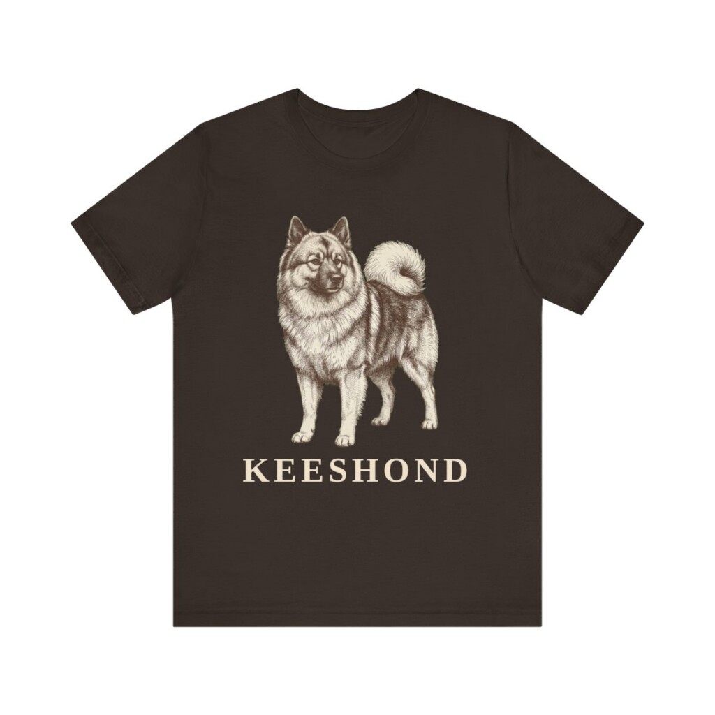 Keeshond Lover Shirt, Vintage Dog Sketch Tee, Dog Lover Gift